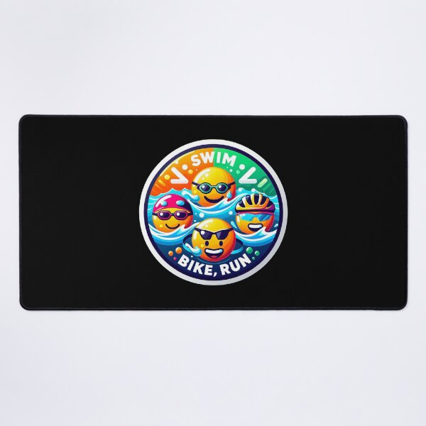 Item preview, Swim, Bike, Run Emoji Faces - Playful Triathlon Icons designed and sold by Triathlongram.