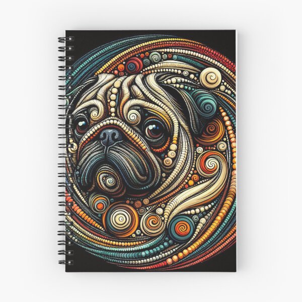Item preview, Twirls Swirls Circular Pug Dog designed and sold by Wags & Tails.