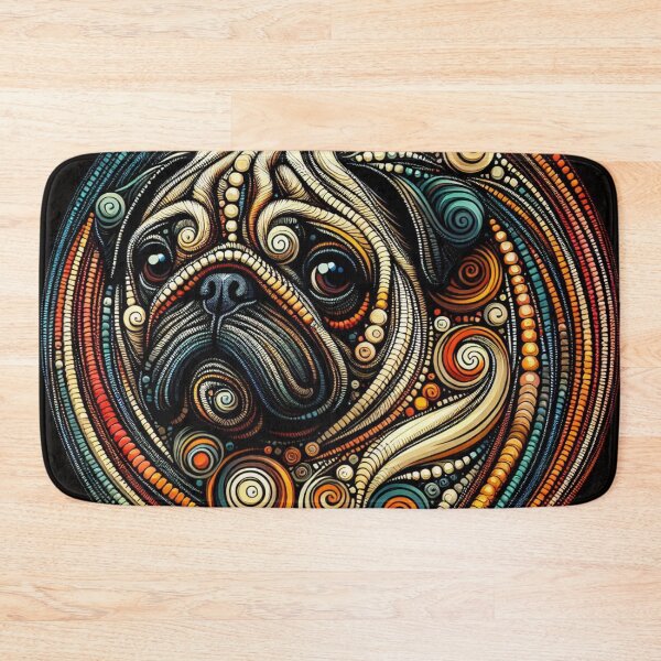Item preview, Twirls Swirls Circular Pug Dog designed and sold by Wags & Tails.