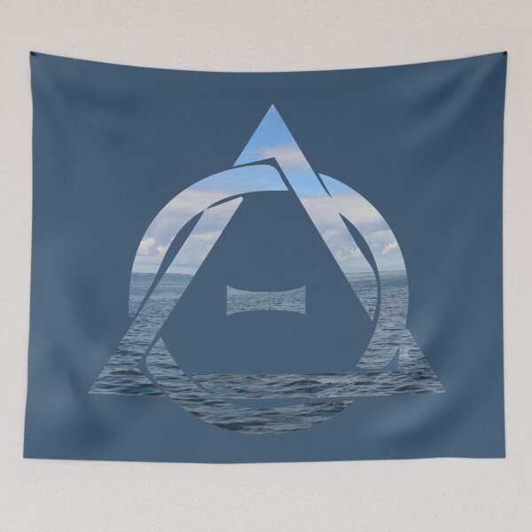 Item preview, Theta-Delta Therian Symbol Therianthropy NATURE THEME SEA WATER designed and sold by PD Therian.