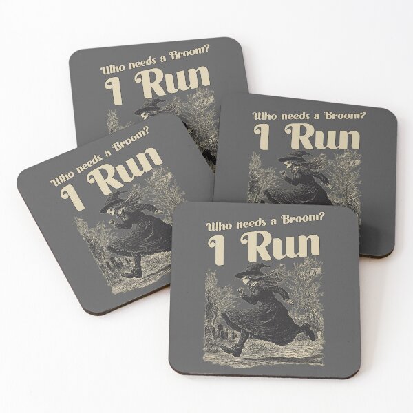 Item preview, Who Needs a Broom I Run Witch Halloween Running Marathon Runner designed and sold by trendyzcom.
