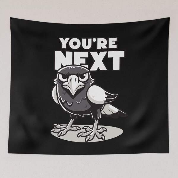 Item preview, Swooping Magpie - angry Australian magpie will swoop you  designed and sold by messy-nessie.