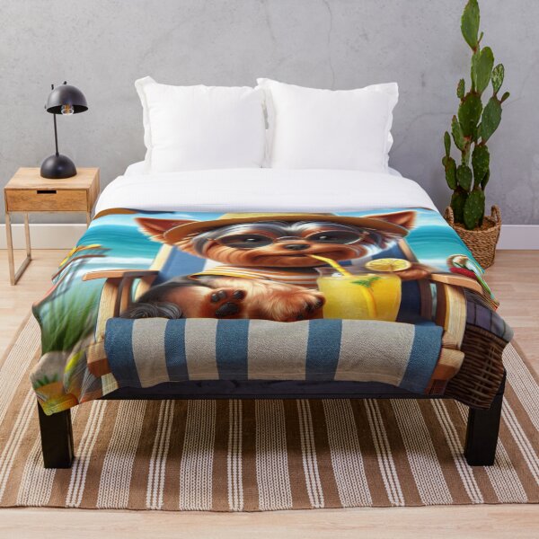 Item preview, Beach Days Yorkie Vacation designed and sold by Wags & Tails.