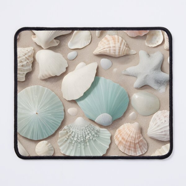 Item preview, seafoam and shells pattern designed and sold by Mais80.