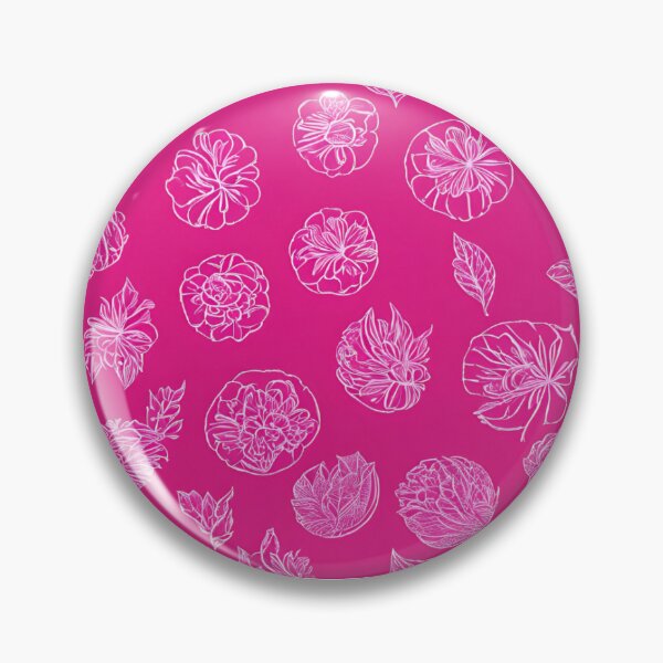 Item preview, nature sketch hot pink abstract print designed and sold by taylaphotos.