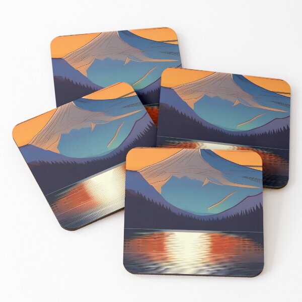 Item preview, Moonlit Mountains and Reflections designed and sold by The Printery.