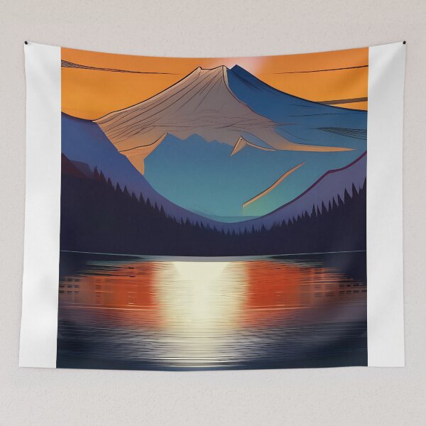 Item preview, Moonlit Mountains and Reflections designed and sold by The Printery.