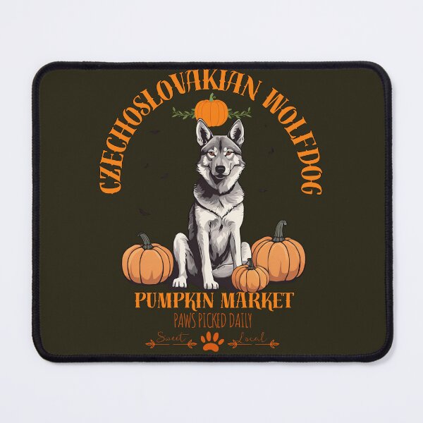 Item preview, Pumpkin Market:czechoslovakian wolfdog  with Pumpkins and Seasonal Text designed and sold by GoodyPaws.