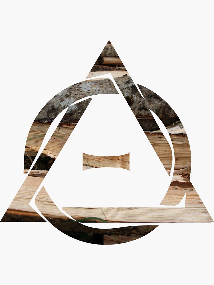 Theta-Delta Therian Symbol Therianthropy NATURE THEME WOOD Poster