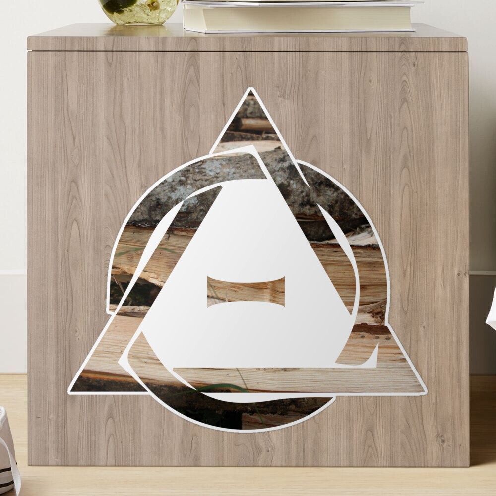 Theta-Delta Therian Symbol Therianthropy NATURE THEME WOOD Poster