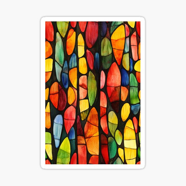 Folinda - Brightly colored autumn pattern (3/4) Sticker