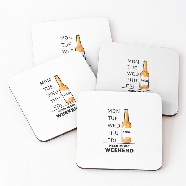 Item preview, want to drink beer every weekend, cartoon funny beer bottle, weekend funny. designed and sold by stylegoose.