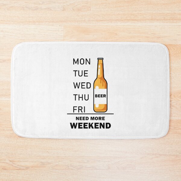 Item preview, want to drink beer every weekend, cartoon funny beer bottle, weekend funny. designed and sold by stylegoose.