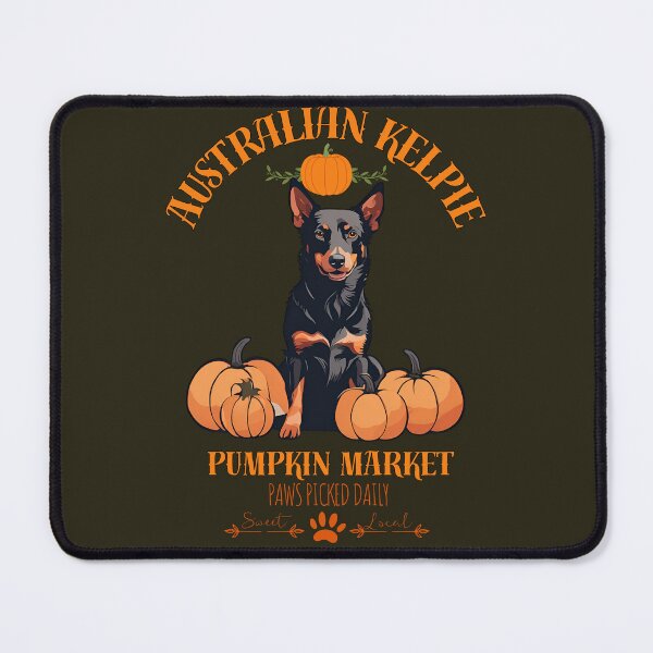 Item preview, Pumpkin Market: australian kelpie with Pumpkins and Seasonal Text designed and sold by GoodyPaws.