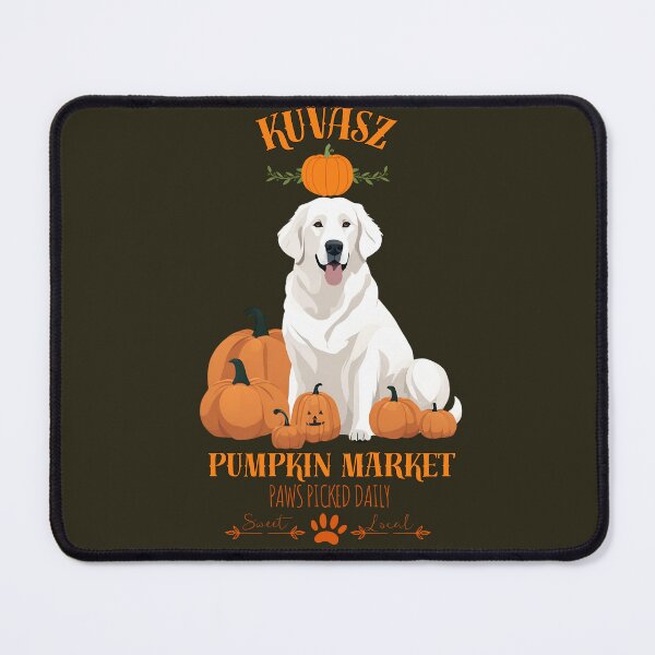 Item preview, Pumpkin Market: kuvasz with Pumpkins and Seasonal Text designed and sold by GoodyPaws.