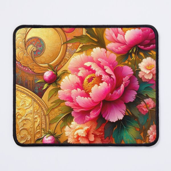 Item preview, Alphonse Mucha Pink Peonies designed and sold by maniacfitness.