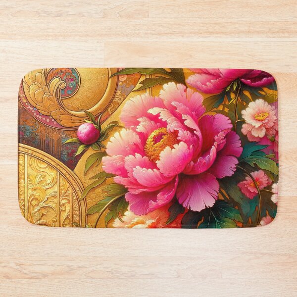Item preview, Alphonse Mucha Pink Peonies designed and sold by maniacfitness.