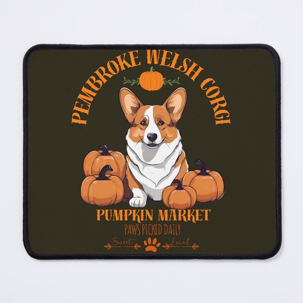 Item preview, Pumpkin Market: Welsh Corgi Pembroke with Pumpkins and Seasonal Text designed and sold by GoodyPaws.