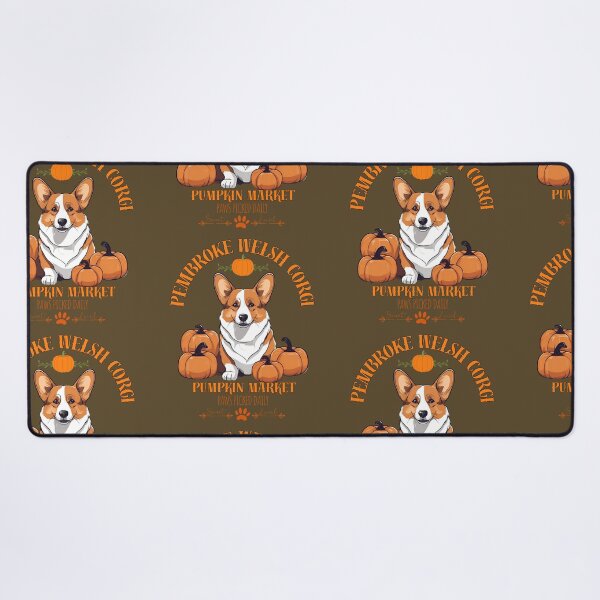 Item preview, Pumpkin Market: Welsh Corgi Pembroke with Pumpkins and Seasonal Text designed and sold by GoodyPaws.