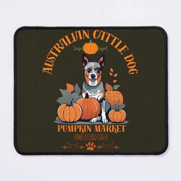 Item preview,  Pumpkin Market: australian cattle dog  with Pumpkins and Seasonal Text designed and sold by GoodyPaws.
