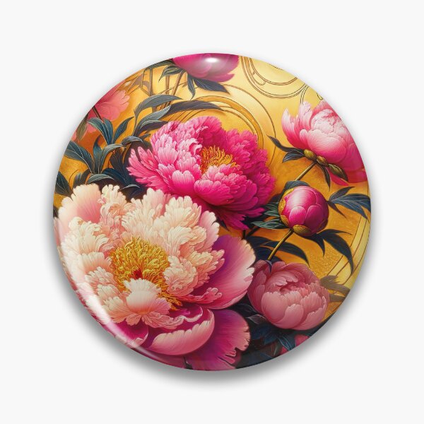 Item preview, Pink Peonies Alphonse Mucha designed and sold by maniacfitness.