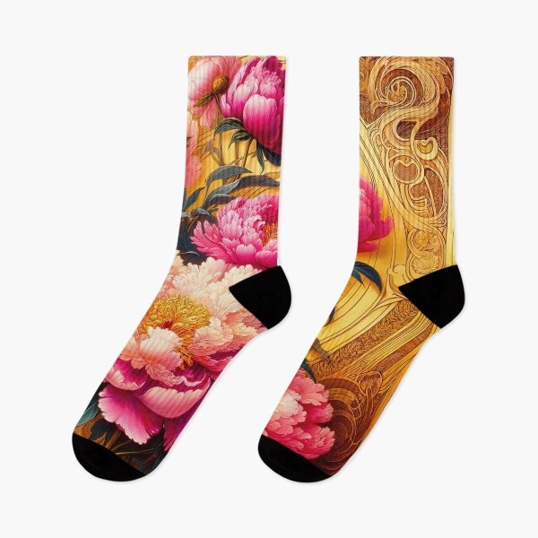 Item preview, Pink Peonies Alphonse Mucha designed and sold by maniacfitness.