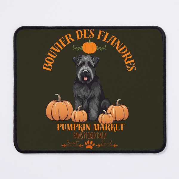 Item preview, Pumpkin Market: bouvier des flandres with Pumpkins and Seasonal Text designed and sold by GoodyPaws.