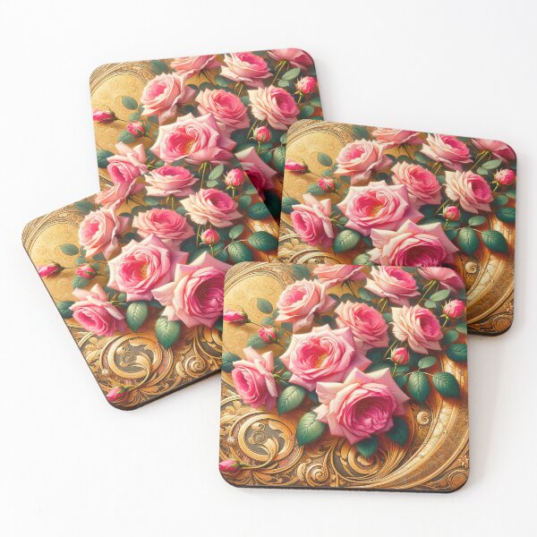 Item preview, Mucha Pink Roses designed and sold by maniacfitness.