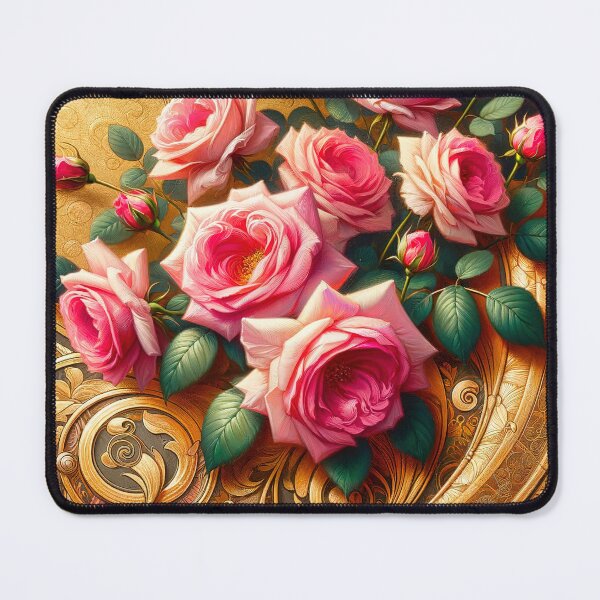 Item preview, Mucha Pink Roses designed and sold by maniacfitness.