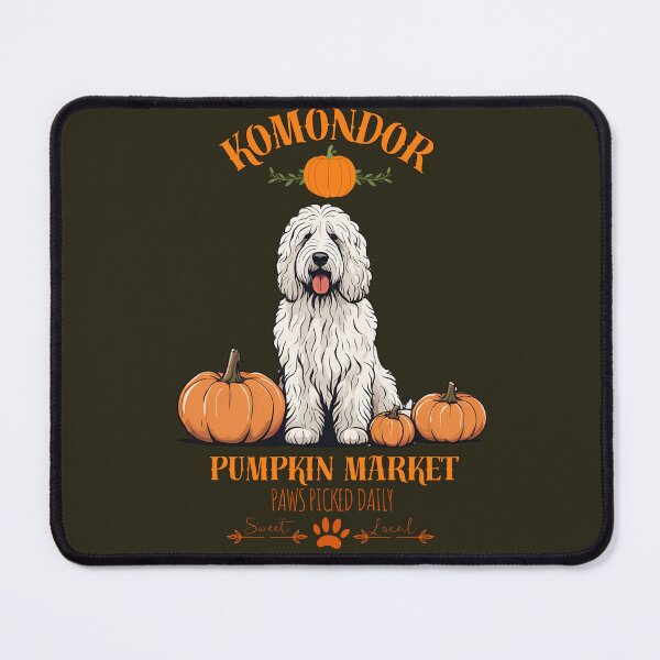 Item preview, Pumpkin Market: komondor with Pumpkins and Seasonal Text designed and sold by GoodyPaws.