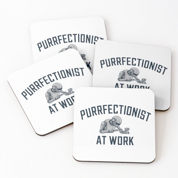 Artikelvorschau, „Purrfectionist at Work“ – Elegantes und humorvolles Katzendesign | Trendbekleidung 2024 entworfen und verkauft von T010.