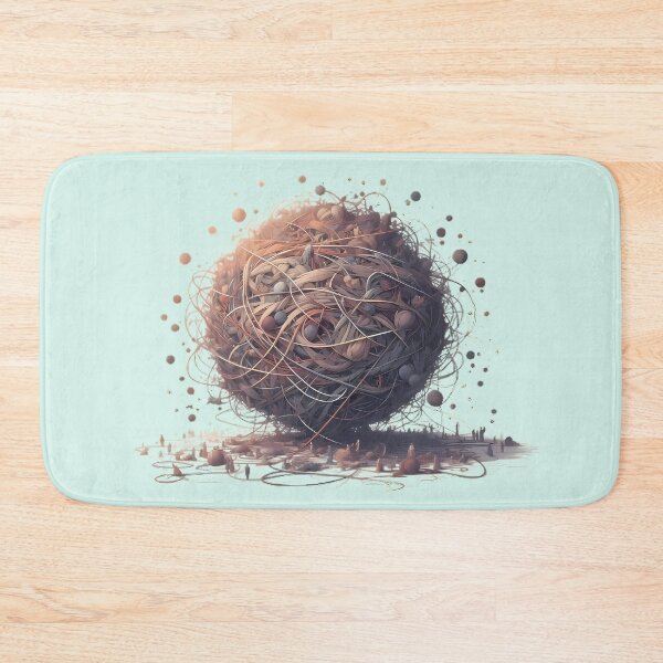Item preview, Threads of Life, Interwoven Scenes in a Chaotic Ball of Yarn designed and sold by beyazart.