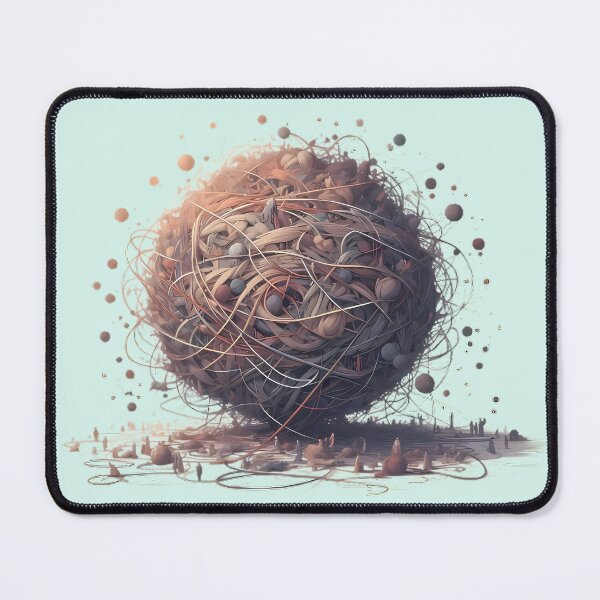 Item preview, Threads of Life, Interwoven Scenes in a Chaotic Ball of Yarn designed and sold by beyazart.