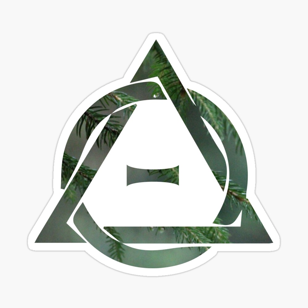 Imán for Sale con la obra «Theta-Delta Therian Symbol Therianthropy  NATURALEZA WOODS TREES GREEN» de PD Therian | Redbubble