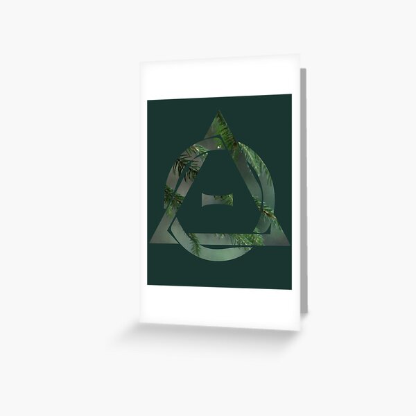 Theta-Delta Therian Symbol Therianthropy NATURE THEME WOOD Poster