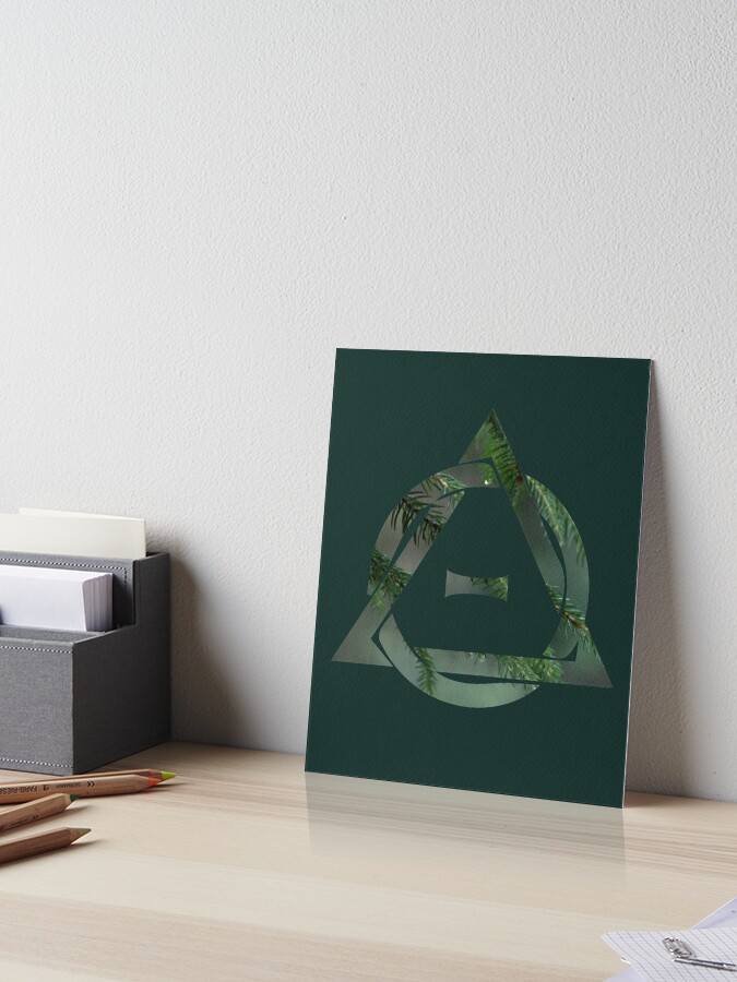 Theta-Delta Therian Symbol Therianthropy NATURE THEME WOOD Poster