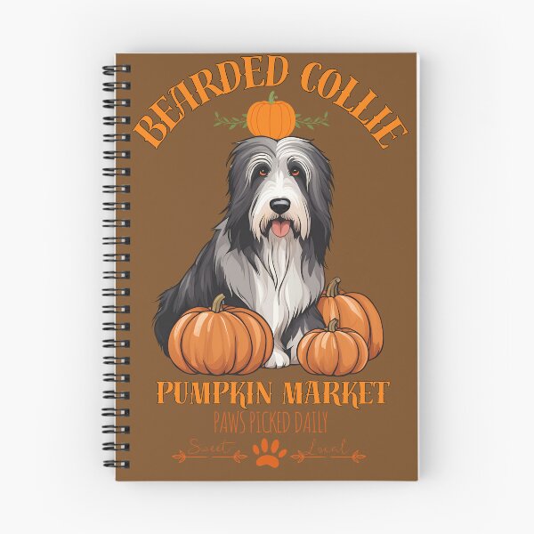 Item preview,  Pumpkin Market: bearded collie with Pumpkins and Seasonal Text designed and sold by GoodyPaws.