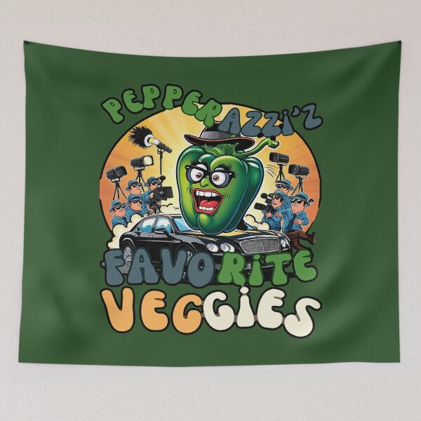 Item preview, Green Bell Pepper's Day - Pepperazzi'z Favorite Veggies Humor Design designed and sold by jteart.