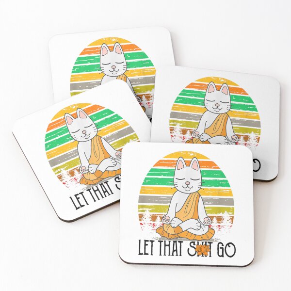 Item preview, Adult Cat Let That Shit Go Kitty Yoga Meditation designed and sold by Peggy-Fashion.