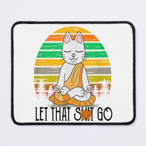 Item preview, Adult Cat Let That Shit Go Kitty Yoga Meditation designed and sold by Peggy-Fashion.