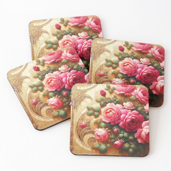 Item preview, Alphonse Mucha Pink Roses designed and sold by maniacfitness.