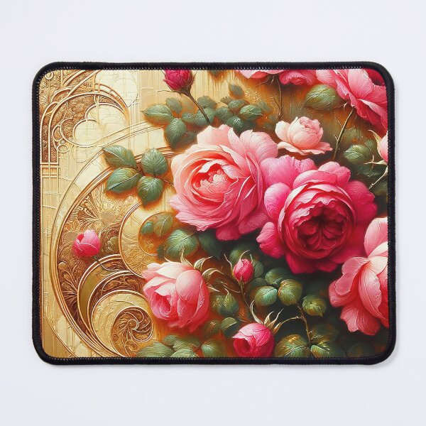 Item preview, Alphonse Mucha Pink Roses designed and sold by maniacfitness.