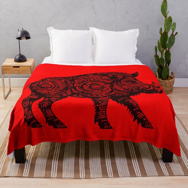 Item preview, Wild Boar Artwork in Slavic Style | Black and White Animal Print for Home Decor | Rustic Wall Art designed and sold by SlavicFolk.