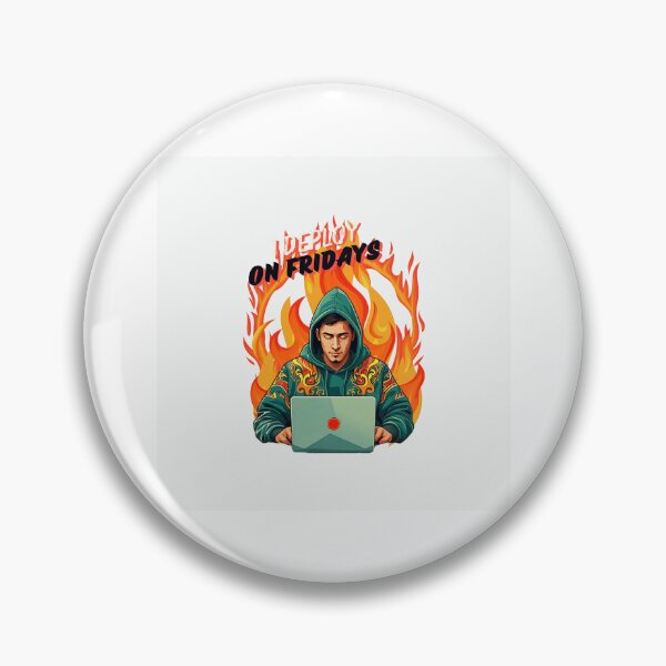 Item preview, I deploy on fridays funny programmer laptop stickers designed and sold by codepuns.