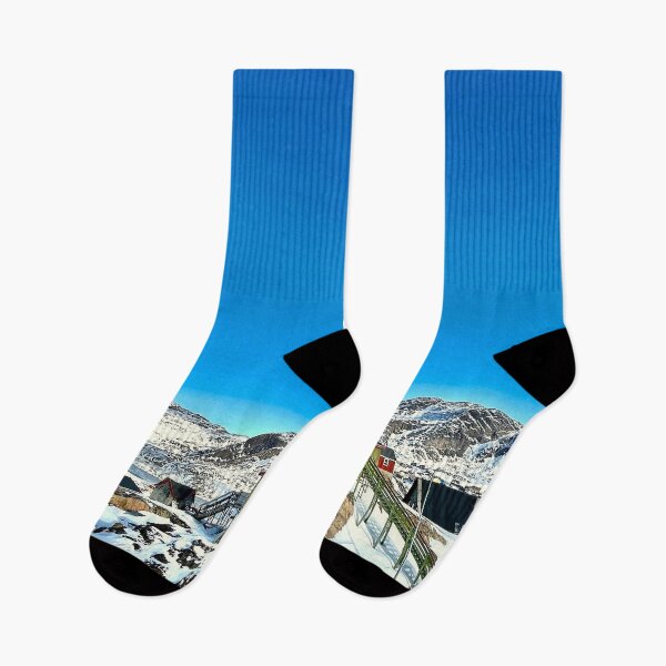 Item preview, Scenic Arctic Landscape With Clear Blue Sky In Sisimiut Greenland designed and sold by GraTEEtude.