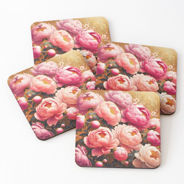 Item preview, Alphonse Mucha Pink Peonies designed and sold by maniacfitness.