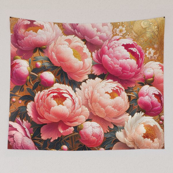 Item preview, Alphonse Mucha Pink Peonies designed and sold by maniacfitness.