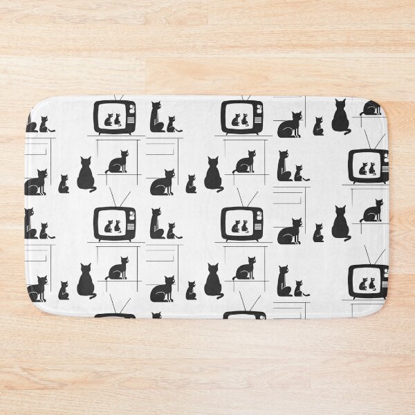 Item preview, Cat TV - Cats Watching TV, black and white cats designed and sold by abeautifulife.