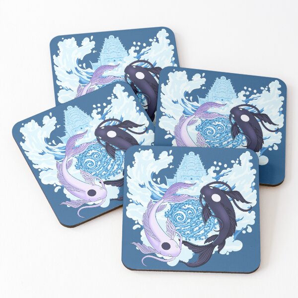 Item preview, Ocean and moon spirits koi fish designed and sold by MariaPencilArt.