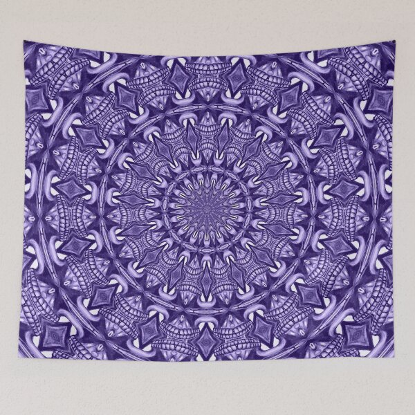 Item preview, Zentangle Tribal Monochrome Mandala 2 - Blue designed and sold by taiche.